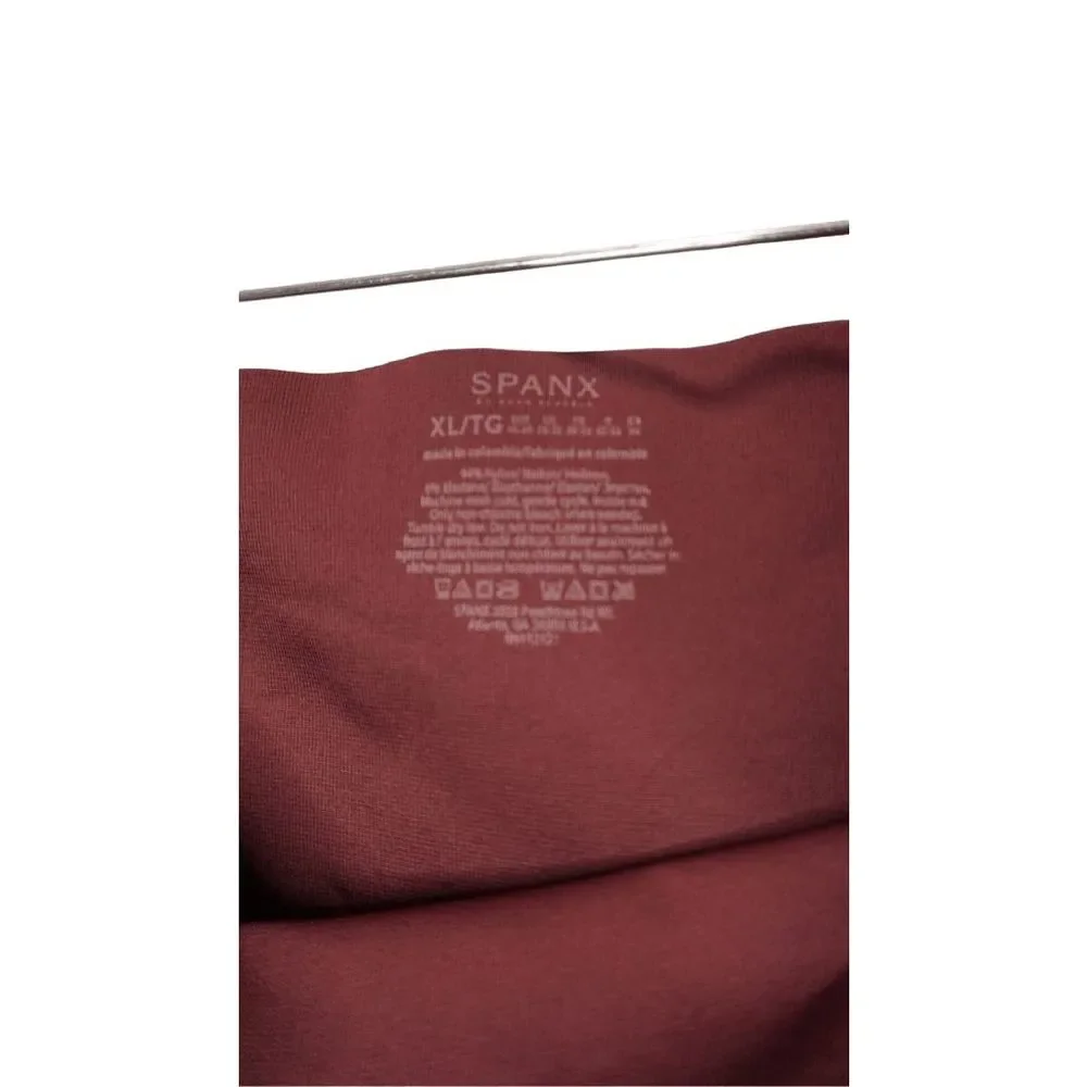 SPANX Look At Me Now Seamless Moto Leggings In Wine - Size XL - Picture 4 of 4